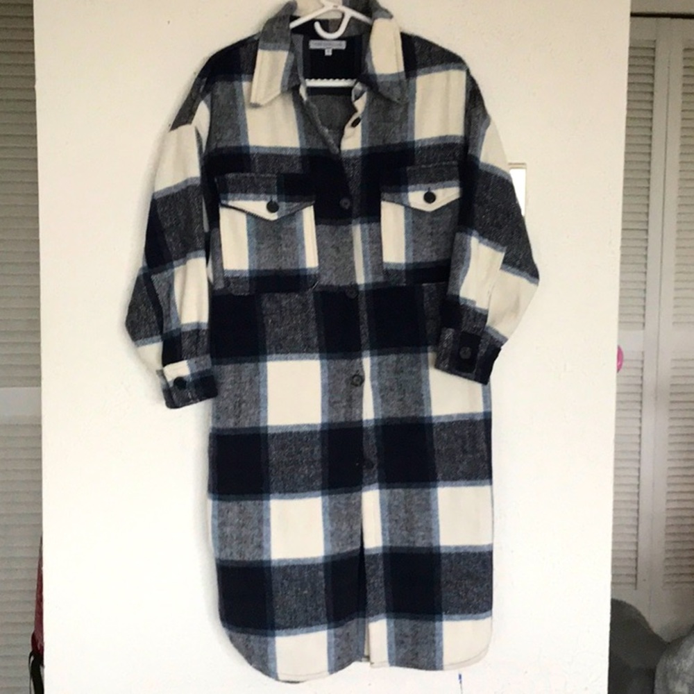 Like New: Oversize Longline Flannel Plaid Shacket